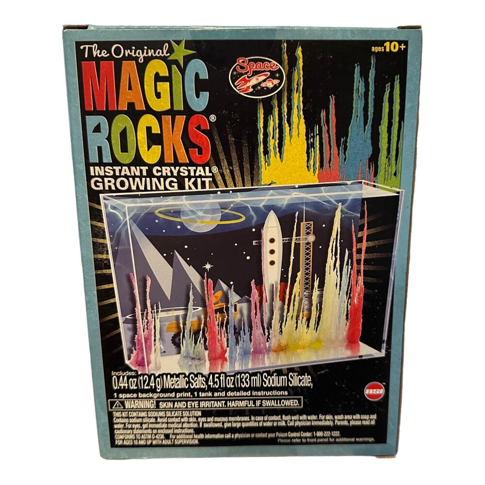 The Original Magic Rocks Instant Crystal Growing Kit  Space Rocket Theme New